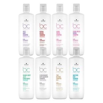 Schwarzkopf施華蔻 BC系列 極緻修護/晶燦鎖色/豐盈俏彈/凝時再生/水感保濕 洗髮精1000ml 贈壓頭