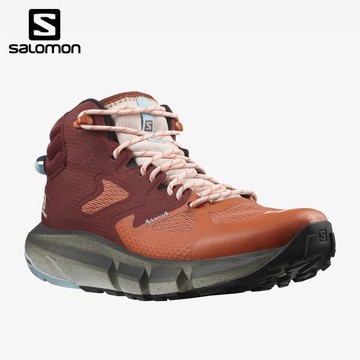 ├登山樂┤法國 Salomon 女 PREDICT HIKE GTX 中筒登山鞋 麥加橙/洋茜紅/藍 # L41460600