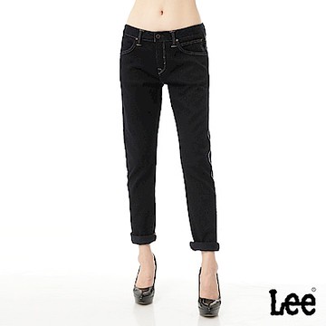 Lee 女款 408 中腰修身窄管牛仔褲 深藍洗水｜101+