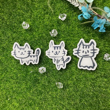 別針 | 三入黑白小虎別針