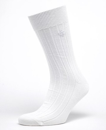Superdry Women's Unisex Organic Cotton Core Rib Socks White / Optic - Size: S/M