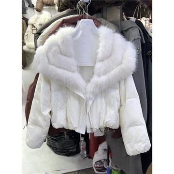 十三行2024秋冬新款高級感毛毛拼接拉鏈棉服外套加厚保暖寬松上衣