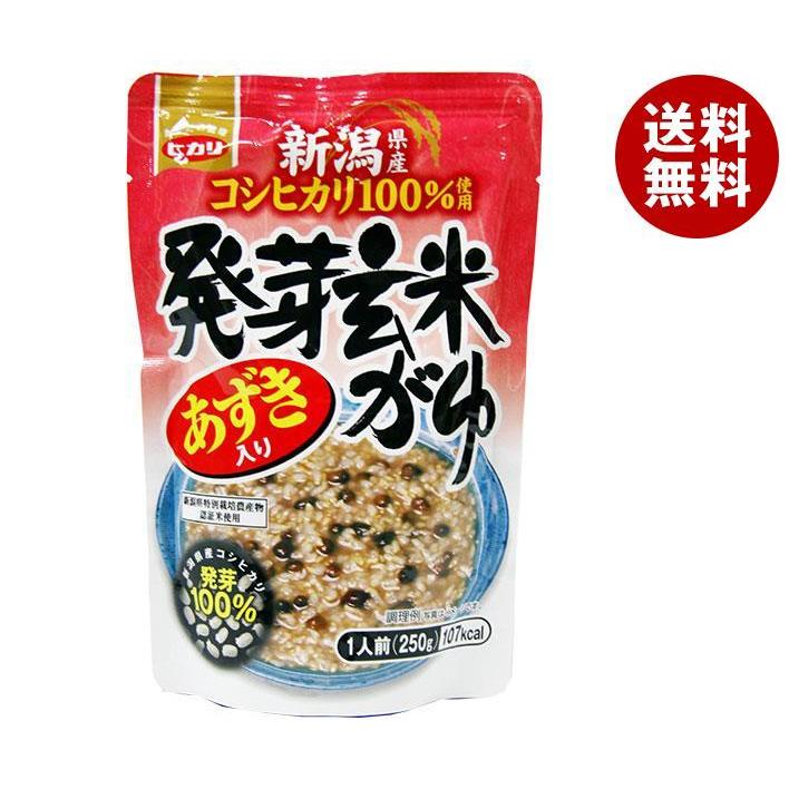 ヒカリ食品 あずき入り 発芽玄米がゆ 250gパウチ×24個入×(2ケース)｜ 送料無料