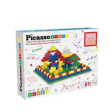 美國PicassoTiles - 磁力片+積木組-259PCS