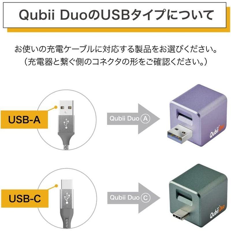 Maktar Qubii Duo USB Type C ホワイト 充電しながら自動バックアップ