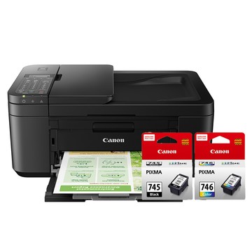Canon PIXMA TR4670 四合一Wi-Fi自動進稿雙面列印傳真多功能噴墨印表機+PG-745+CL-746(影印/掃描/複合機)