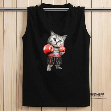 運動背心男士無袖T恤純棉吸汗透氣健身運動打底夏季寬肩大碼砍肩【聚物優品】