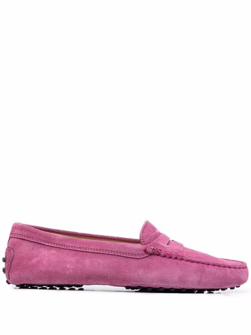 Tod's - Gommino suede loafers - women - Suede/Leather/Rubber/Suede - 41 - Pink