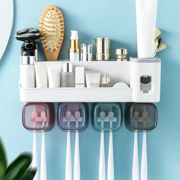 小麥購物 多功能牙刷架 C180 684g  升級款 4口之家款  1組