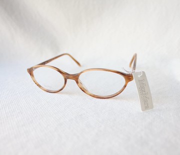 FOAK古著 /庫存新品/Max Mara琥珀木紋古董眼鏡