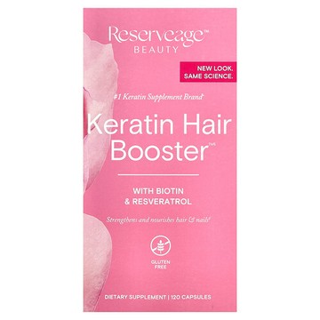 Reserveage Beauty, 角蛋白護髮膠囊，含生物維生素和白藜蘆醇，120 粒