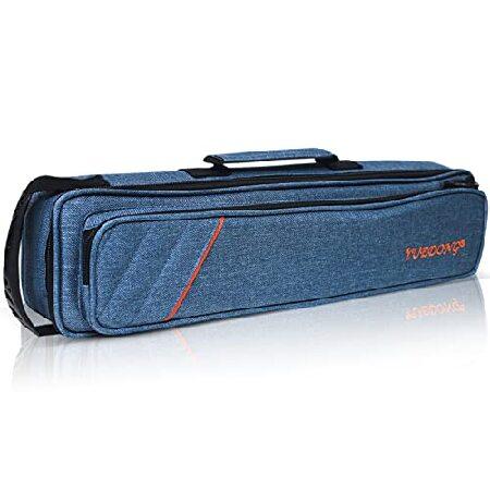 17 Hole Flute Case,Lightweight Flute Cases Oxford Cloth Carrying Case Bag Flute Accessories,Waterproof Wear Resistant Flute Carrying Bag with Adjustab