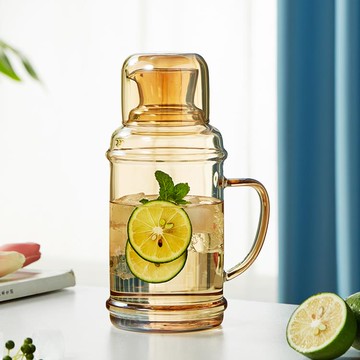 熱銷推薦-玻璃冷水壺耐熱高溫家用大容量夏季冰箱儲水瓶涼白開果汁茶壺套裝【摩可美家】