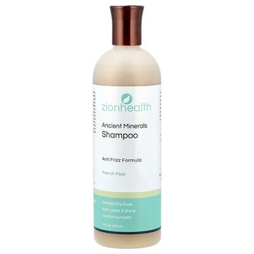 Zion Health, 古老礦物質洗髮水，抗捲曲配方，法國梨香，16 液量盎司（473 毫升）