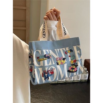 泰國Gentle Woman字母印花帆布包包女2025新款質感休閑單肩斜挎包