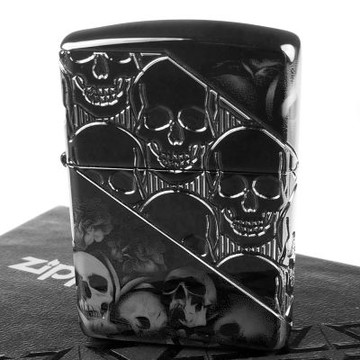 【ZIPPO】美系~Skull Collage-骷髏拼貼圖案設計-ARMOR裝甲 NO.46751