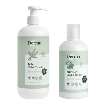 丹麥 Derma 屁屁防護乾洗乳250ml+洗髮沐浴露500ml