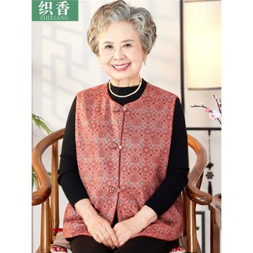 老年人冬裝馬甲女奶奶新中式坎肩老人夾棉衣服媽媽裝秋冬背心外套