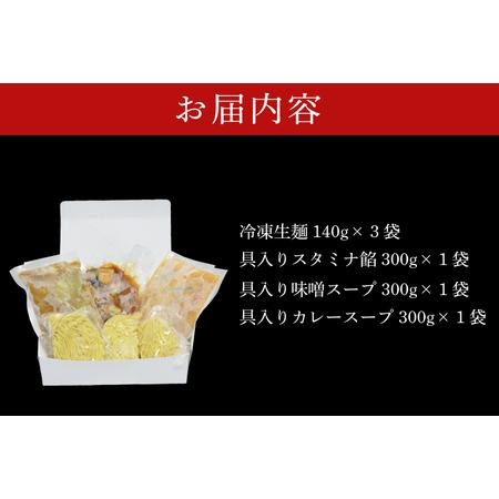 ふるさと納税 FF-9　「スタミナラーメン日向」の大人気ラーメンセット（スタミナ１、味噌１、カレー１） 茨城県水戸市