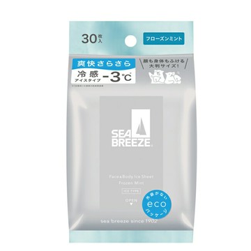 SEA BREEZE臉&身體兩用 涼感濕巾__沁涼薄荷30枚入