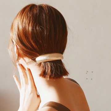 歐美冷淡風金屬弧形發夾百搭馬尾夾彈簧夾氣質頂夾發卡頭飾發飾