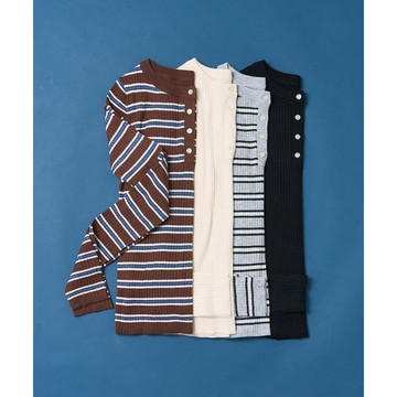 FREAK'S STORE 可水洗亨利領針織衫