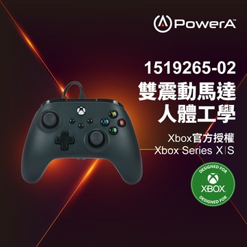 powera台灣公司貨|xbox 官方授權|有線遊戲手把(1519265-02)- 黑