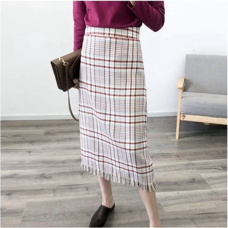 タイトスカート コーデ ロング チェック 秋 冬 男ウケ ロングスカート マキシ丈 ハイウエスト 通勤 オフィス 通学 チェック柄 秋服 春秋冬 着痩せ きれいめ 上品 通販 Lineポイント最大get Lineショッピング