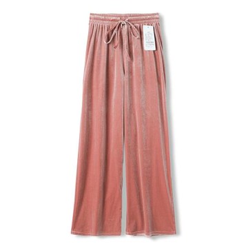 西湖閣老【A】秋冬季*紹 松緊抽繩高腰直筒金絲絨長厚褲986