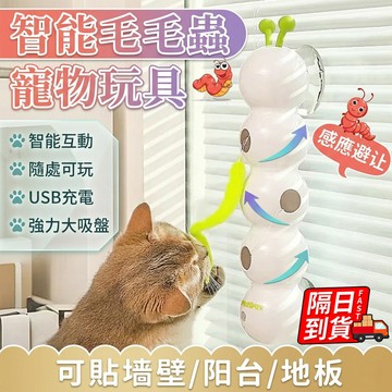 感應逗猫玩具 羽毛尾巴 隔日到貨 感應毛毛蟲玩具 釋放雙手 電動玩具 自動嗨玩  智能電動貓咪玩具QJ3001XB