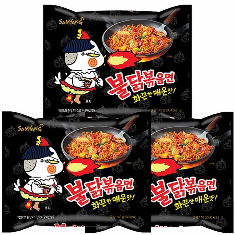 韓国食品 三養ブルダック炒め麺（140g 日本版） 3袋セット