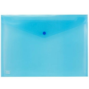 HFPWP橫式按扣壓花資料袋/GF230/藍