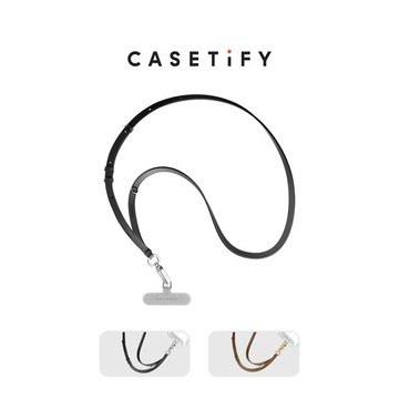 CASETiFY BioVeg 純色合成皮革手機背帶 適用於iPhone全系列 斜挎背帶/手機背帶/便攜掛繩