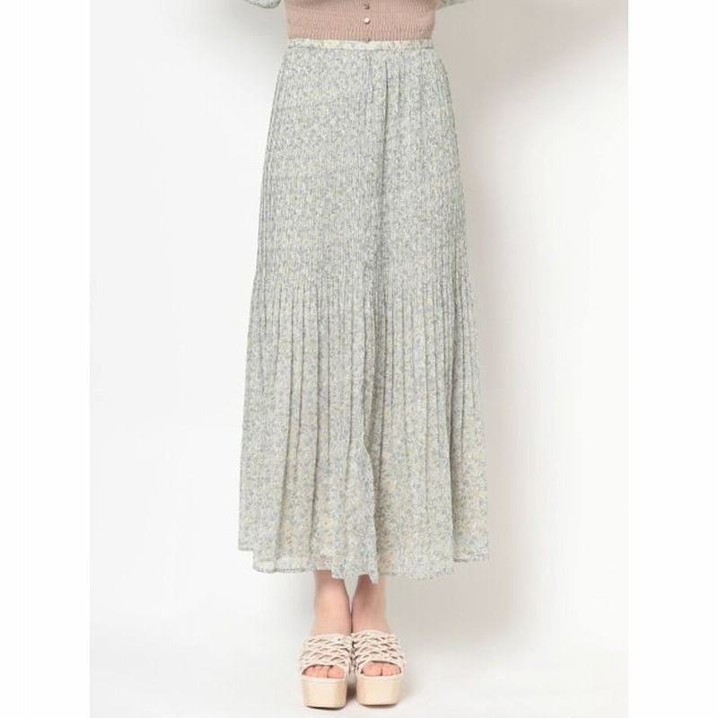 マーキュリーデュオ Mercuryduo フラワープリーツロングスカート 通販 Lineポイント最大1 0 Get Lineショッピング