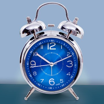 小鬧鐘 床頭鬧鐘 兒童鬧鐘 夜光學生用兒童時尚簡約床頭金屬機械打鈴靜音鬧鐘夜燈創意鐘【MJ24165】