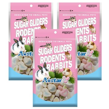 A star 鼠專用純白戀心棉花糖  50g  3包