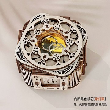 臺灣出貨🔥 八音盒DIY禮物 拚裝木質音樂盒 桌麵擺件 鳥之詩音樂盒 天使之翼八音盒 3D立體拚圖 生日禮物diy手工