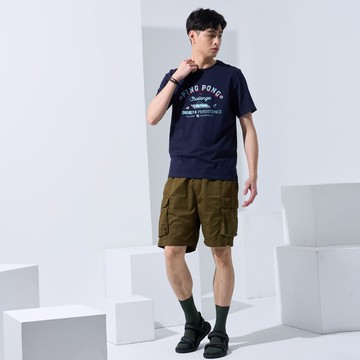 PING PONG桌球閃現短T(丈青)-男