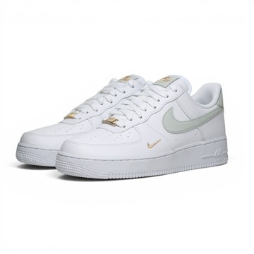 NIKE 休閒鞋 AIR FORCE 1 07 AF1 白綠 金勾 經典款 女 CZ0270-106