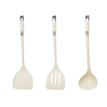 MUAN 食品級耐高溫矽膠廚具3件套 (不沾鍋專用鍋鏟漏鏟湯勺組/居家烹飪烹調工具/廚房用品)