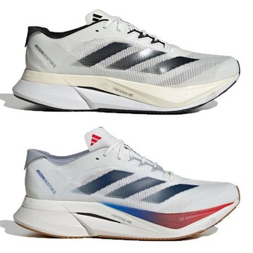 Adidas 慢跑鞋 男鞋 避震 輕量 ADIZERO BOSTON 12 白黑/白藍紅【運動世界】ID4236/JI4476