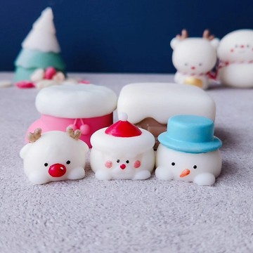聖誕香氛萌粒/蠟燭擴香/聖誕老人/麋鹿/雪人/聖誕禮物/交換禮物