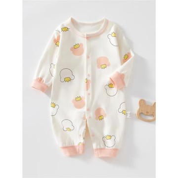 推薦小衣服太可愛了~寶寶連體衣新生嬰兒連體衣春秋純棉無骨哈衣