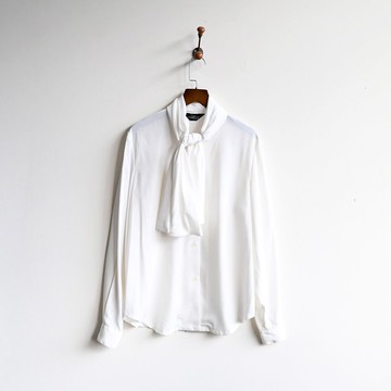 【蛋植物古著】清爽山巔綁帶古著襯衫