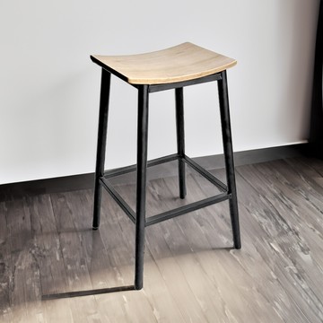 jp kagu 台灣製日式風曲木面高腳椅-原木色