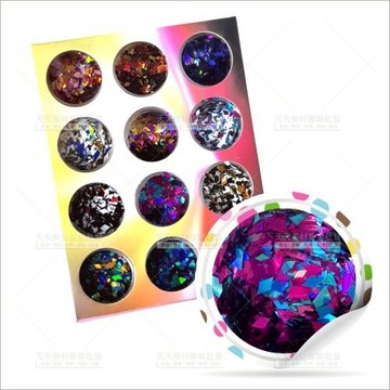 五光十色 | 指甲彩繪美甲面裝飾品-12格菱形雙色亮片[59244]