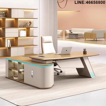 老闆桌 老板桌 經理桌 辦公桌 大班桌 免運 開立發票 老板辦公桌椅組合經理領導主管桌大班臺簡約現代辦公總裁桌高級感