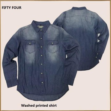 外貿出口歐美 男裝襯衫水洗手擦做舊 S M  L  XL  XXL 特價