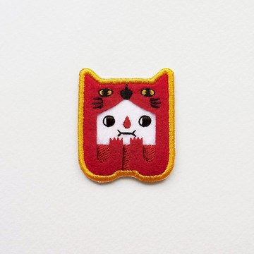 Veela The Big Red Cat 小紅貓咪刺繡別針 刺繡貼紙 可愛胸針