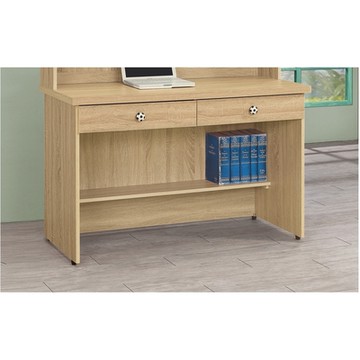 AS DESIGN雅司家具-多米尼克4尺兩抽造型手把原切橡木色書桌-120x55x78